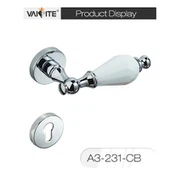 Maçaneta interna redonda de liga de zinco dourada